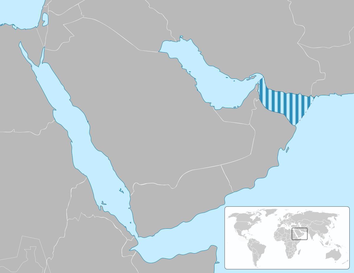 Оманську затоку на карті