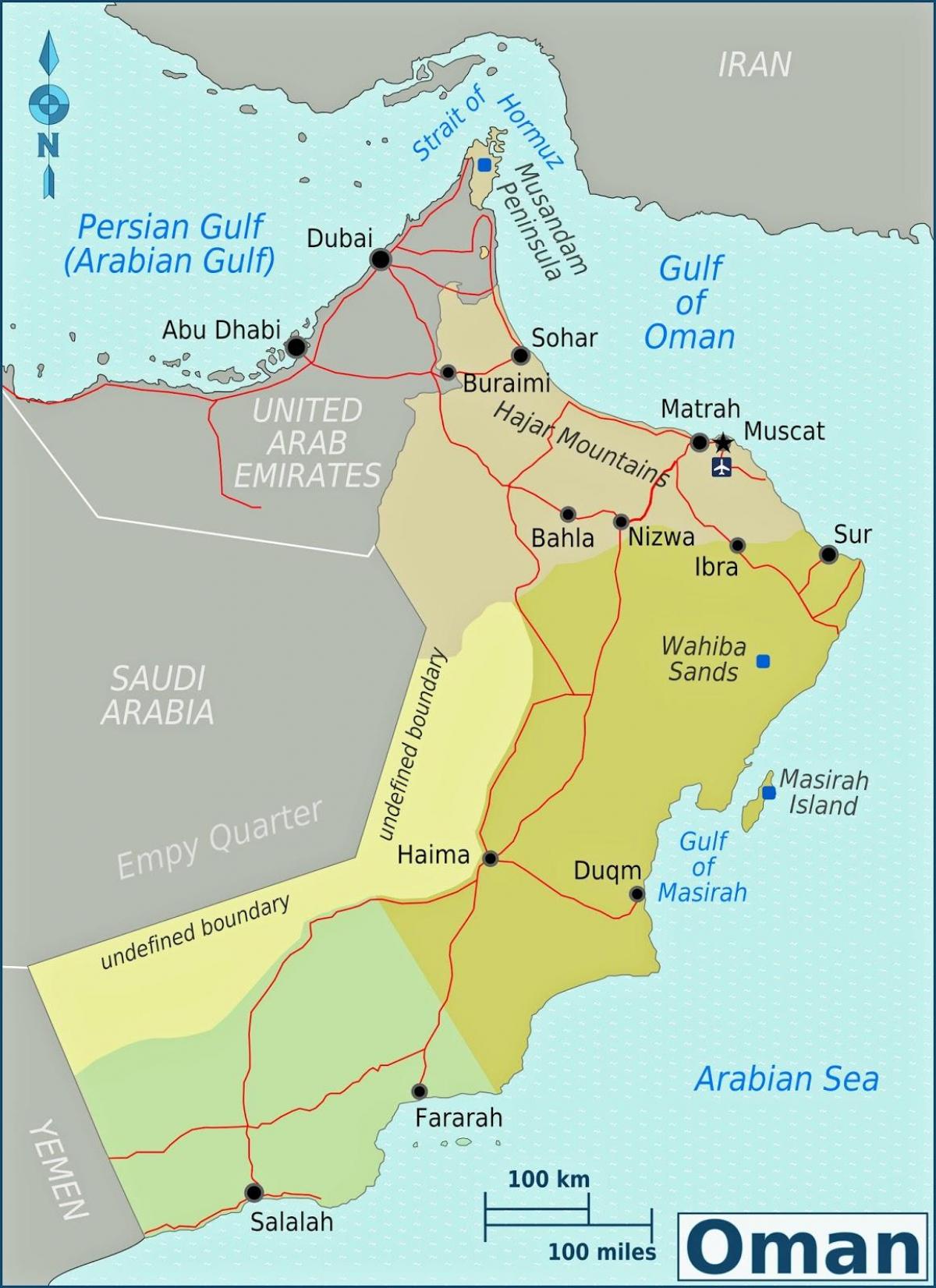 карта Оману дукм