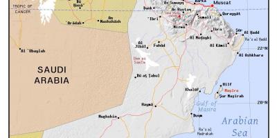 Карта Оман політичний