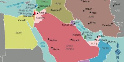 Карта Оман карті Близького Сходу
